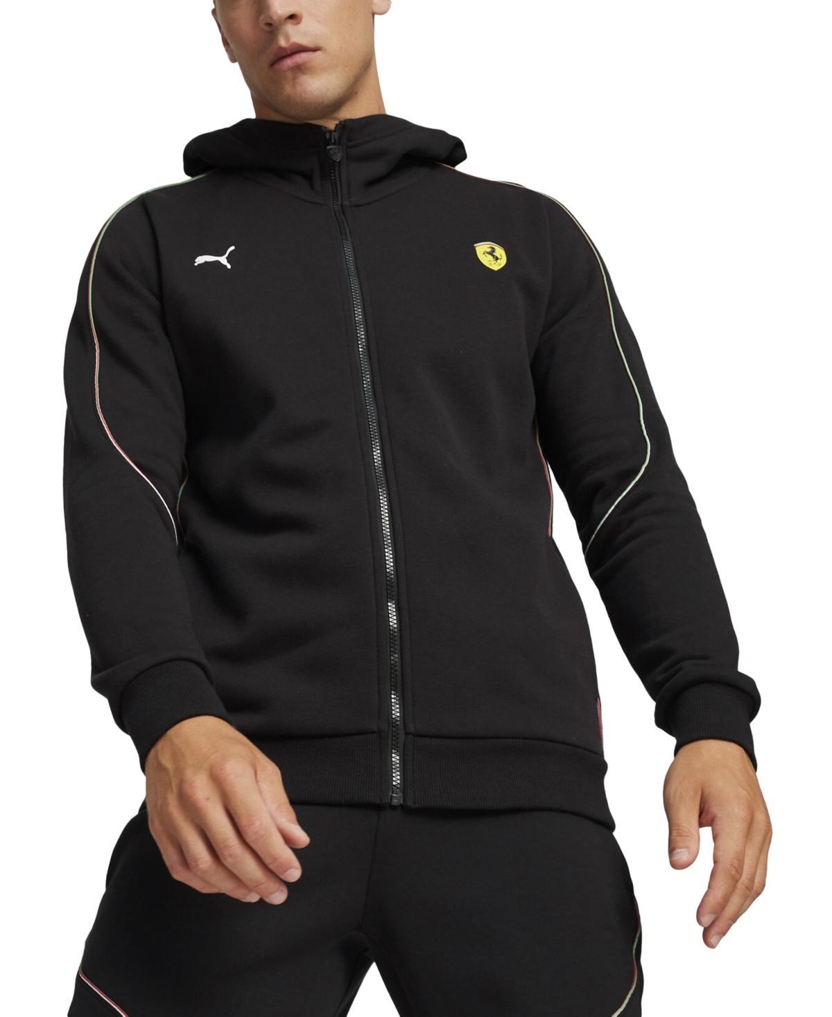 Puma Mens Ferrari Race Contrast Piped Full-Zip Hooded Fleece Jacket Product Image