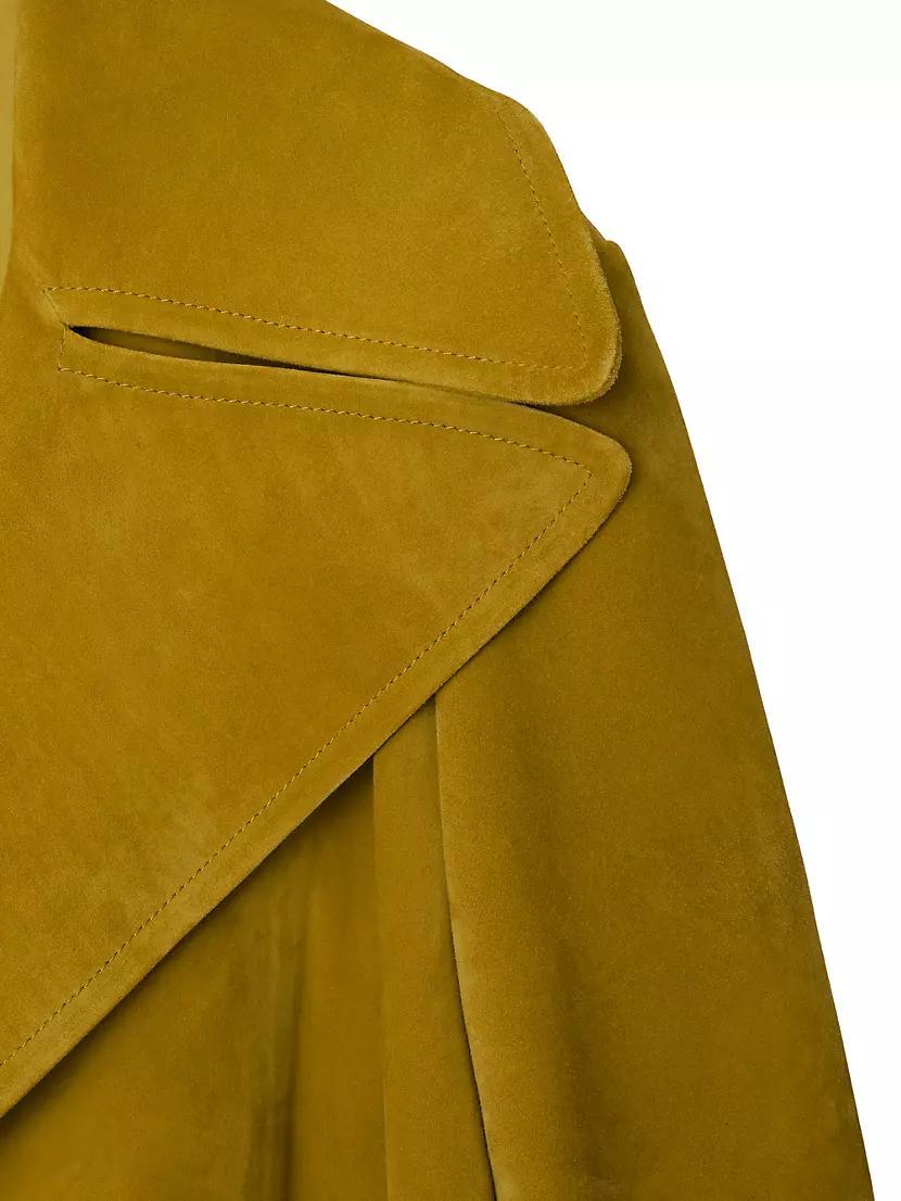 Suede Belted Trench Coat Product Image