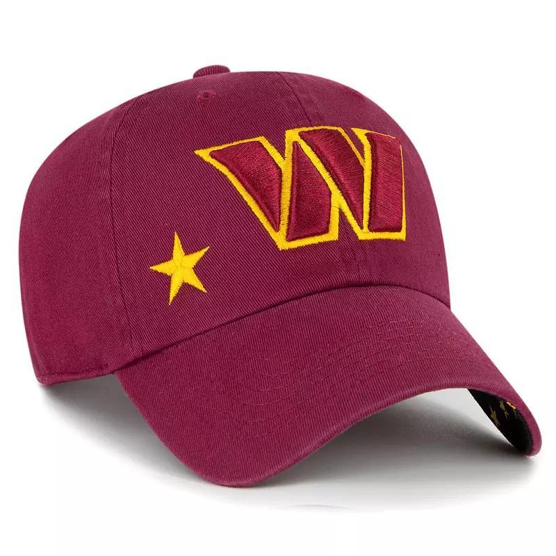 Womens 47 Brand Burgundy Washington Commanders Confetti Icon Clean Up Adjustable Hat Product Image