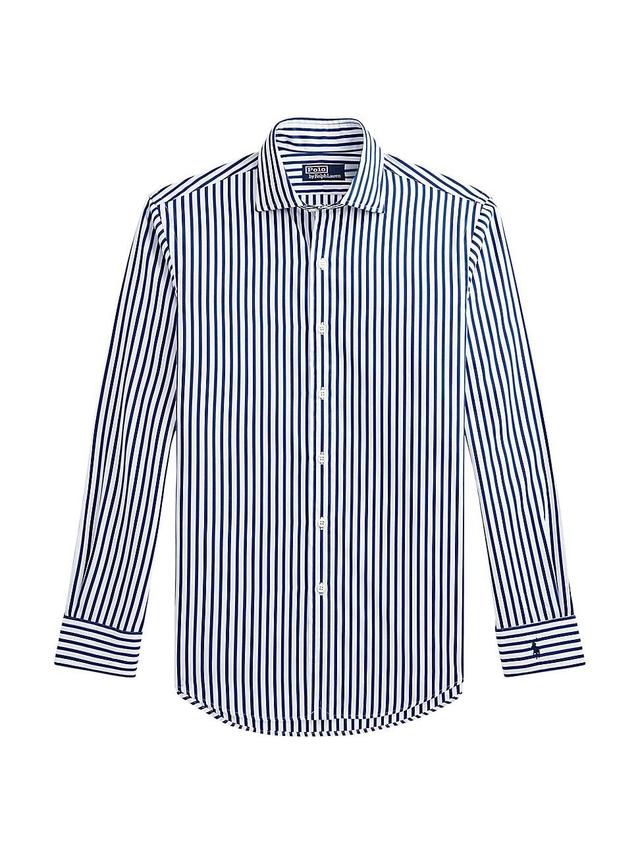 Mens Striped Poplin Button-Front Shirt Product Image