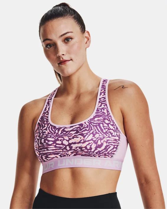 Women's Armour® Mid Crossback Printed Sports Bra Product Image