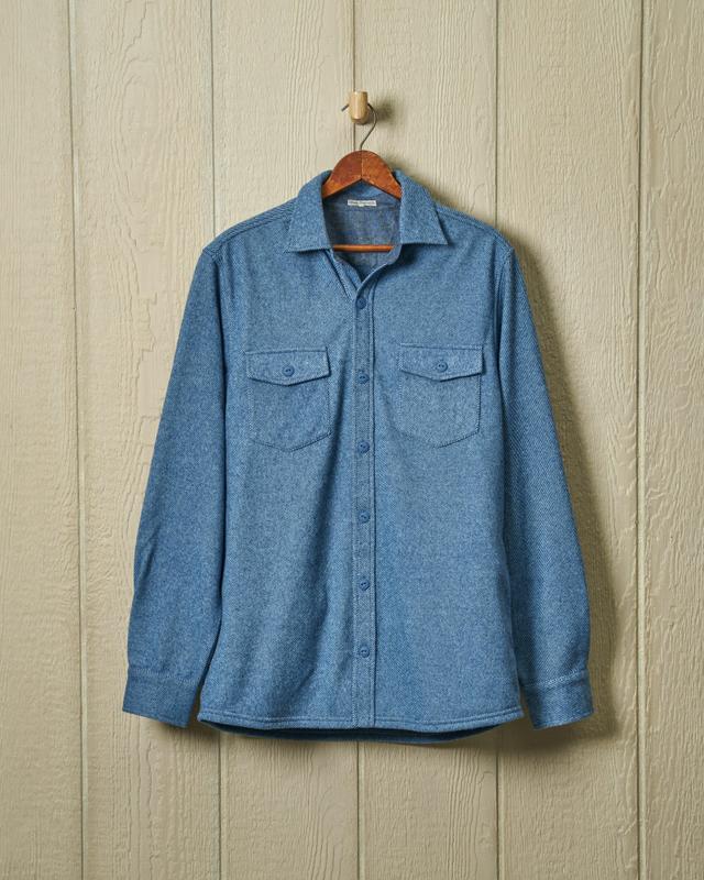 Fleece Overshirt in Ice Blue Product Image