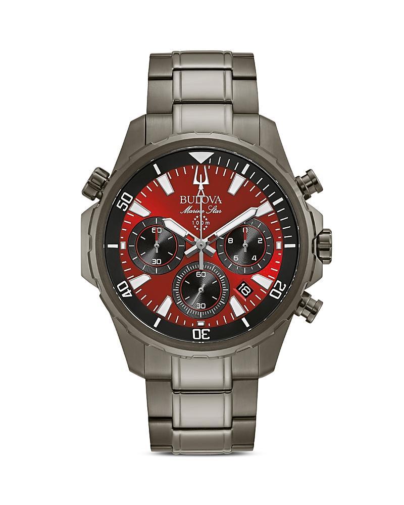 Bulova Mens Marine Star Series B Chronograph Gray IP Stainless Steel Bracelet Watch Product Image