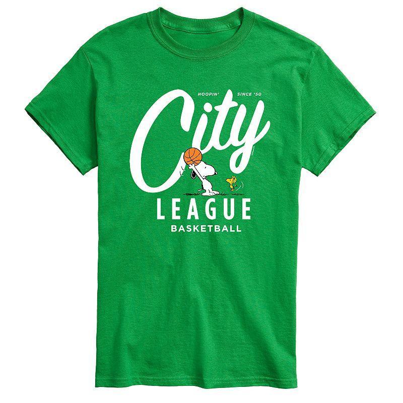 Mens Peanuts City League Baseball T-shirt Product Image