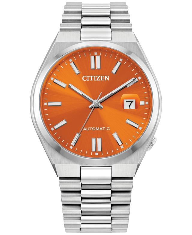 Mens Citizen Tsuyosa Automatic Orange Dial Watch in Stainless Steel (Model Nj0151-53Z) Product Image