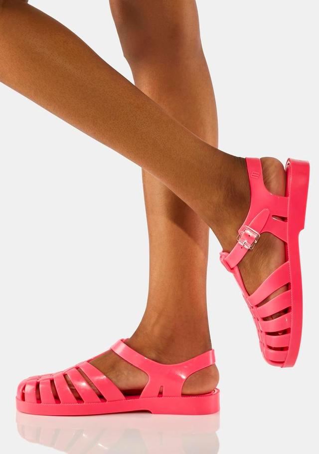 Melissa Hot Pink Possession Jelly Sandals Product Image