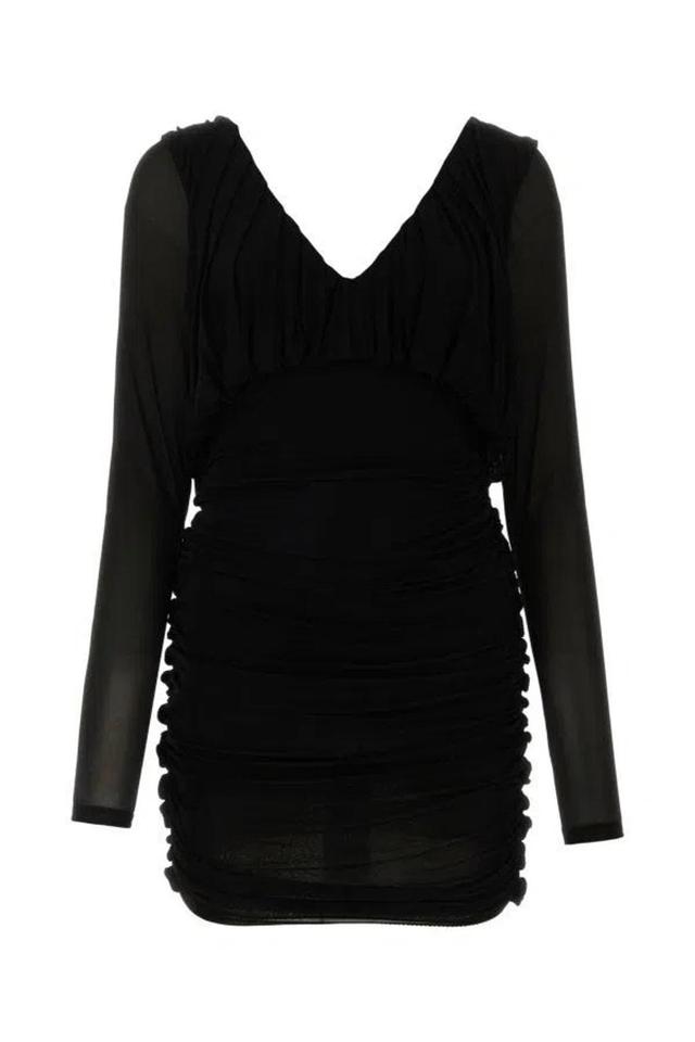 SAINT LAURENT Woman Mini Dress Black Size 8 Cupro Product Image