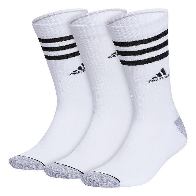 Mens adidas 3-pack 3-Stripe Crew Socks Product Image