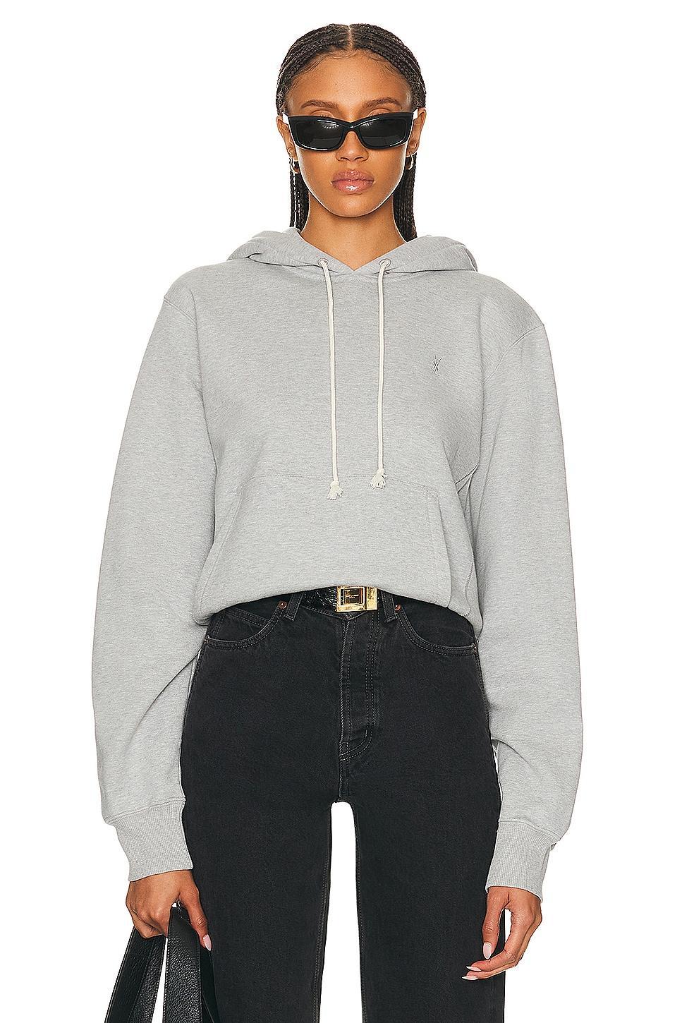 Saint Laurent Hoodie Champion Sweatshirt in Grey Product Image