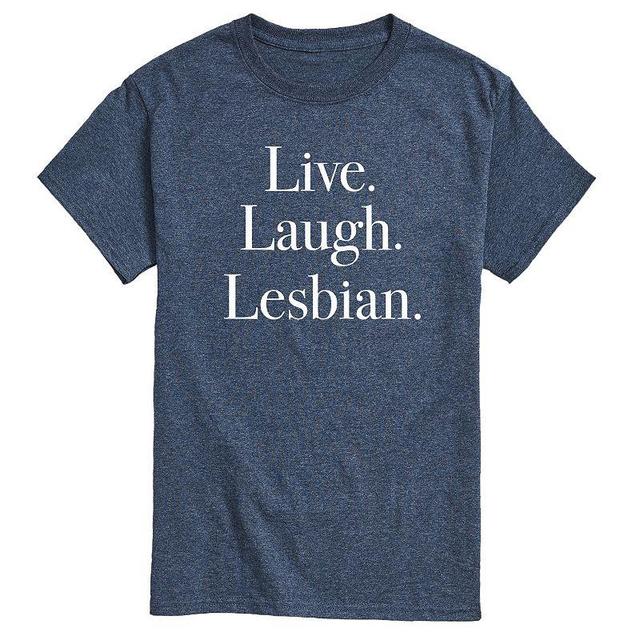 Big & Tall Live Laugh Lesbian Graphic Tee, Mens Product Image