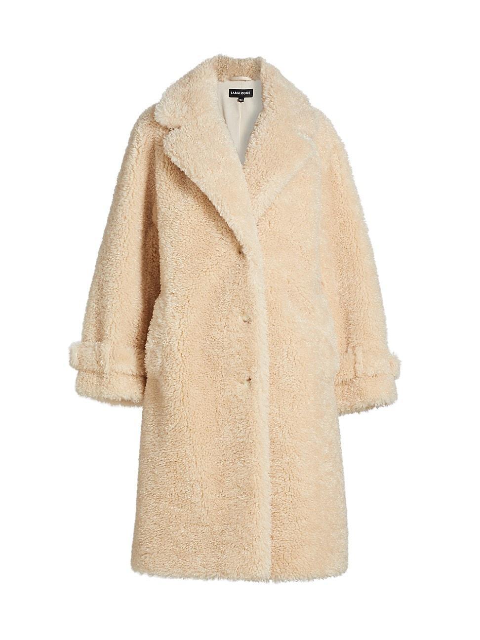 Womens Adina Faux Fur Long Coat Product Image