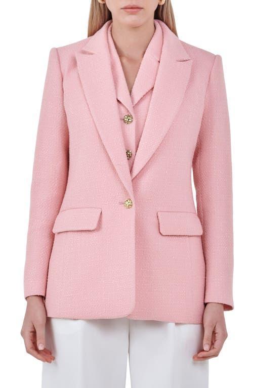 Endless Rose Peaked Lapel Tweed Blazer Product Image