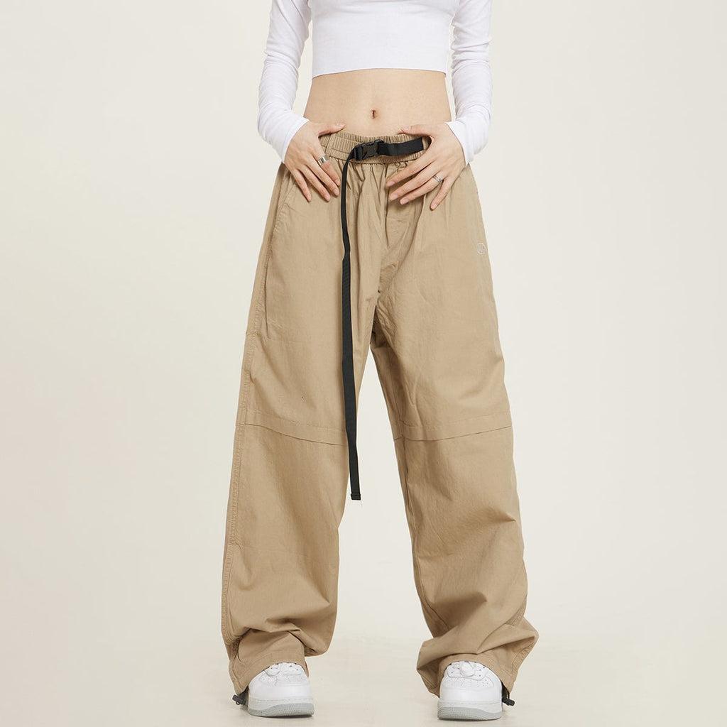 RTK (W) No. 1265 WIDE STRAIGHT DRAPE BUCKLE DRAWSTRING SWEATPANTS Product Image