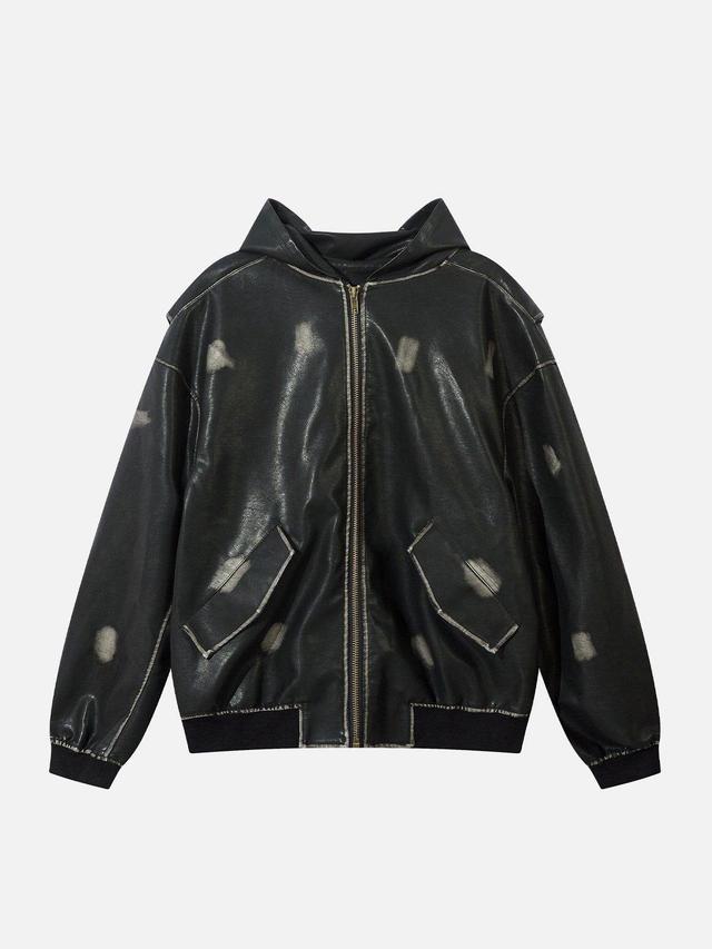 Aelfric Eden Washed Faux Leather Jacket Product Image