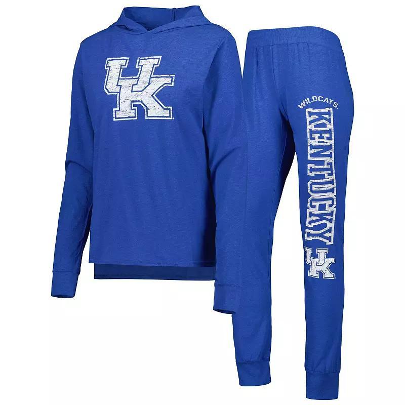 Womens Concepts Sport Heathered Royal Kentucky Wildcats Long Sleeve Hoodie T-Shirt & Pants Sleep Set product image