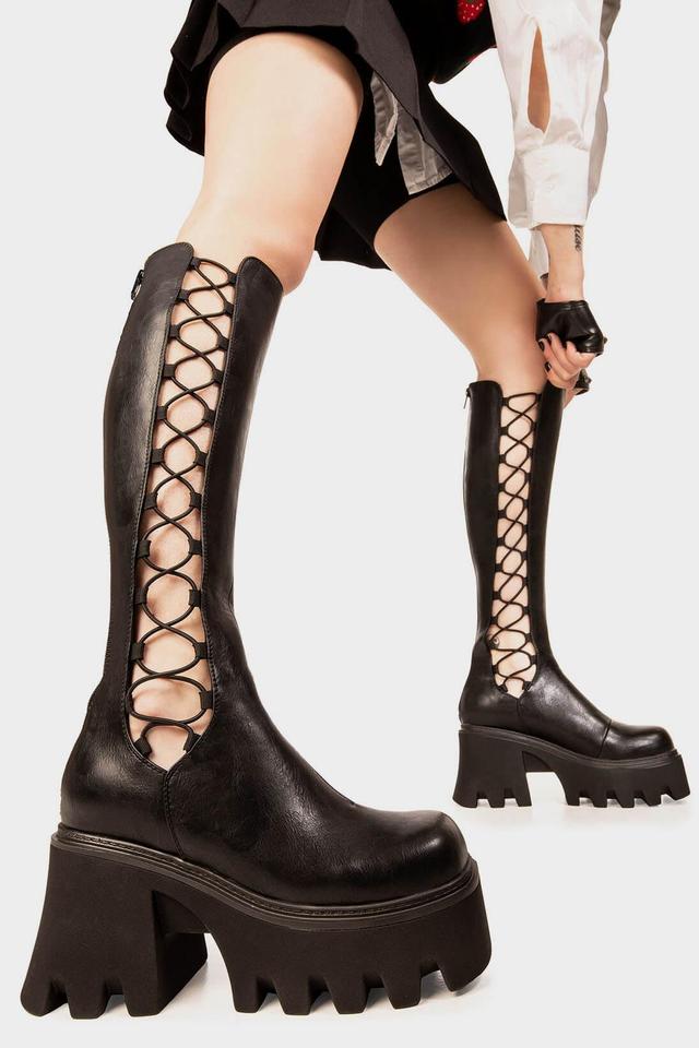 MIsery Business Chunky Platform Knee High Boots Product Image