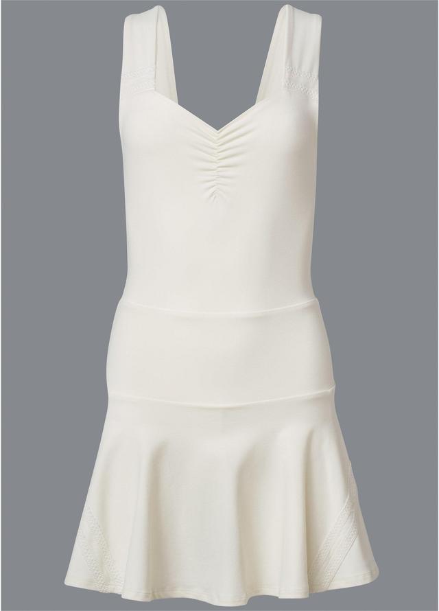 Lace Trim Tennis Dress  - Off White Product Image