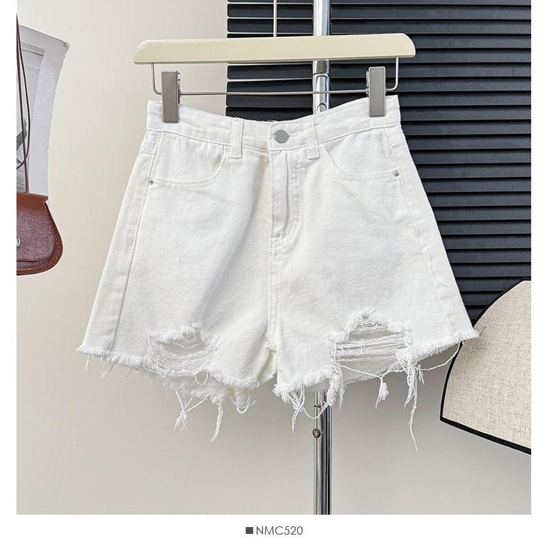 Distressed Denim Wide Shorts product image