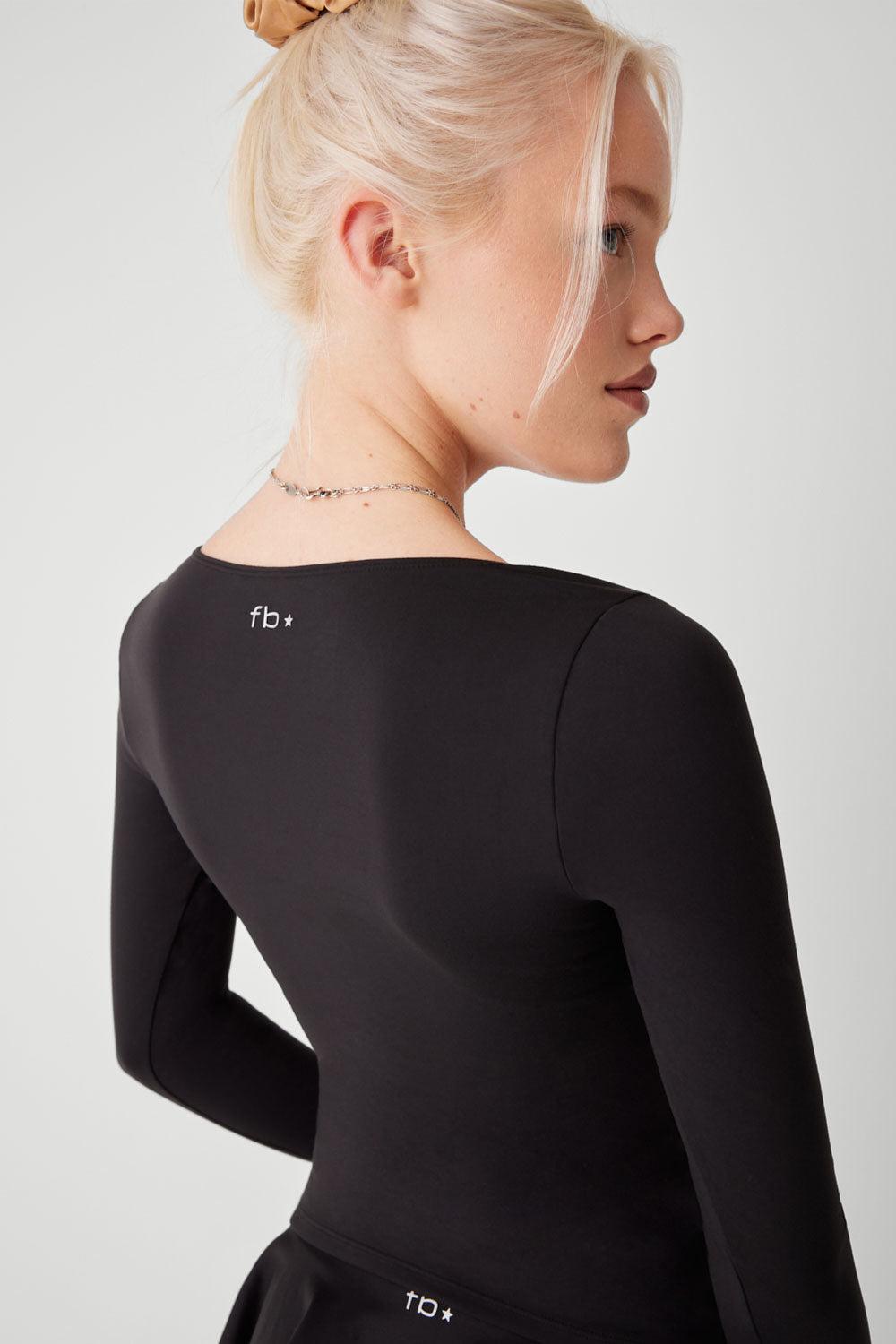 Demi Long Sleeve Top - Black Product Image