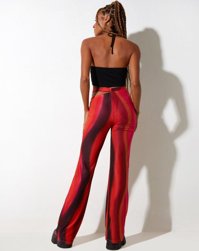 Zola Flare Trouser in Solarized Orange and Pink Product Image