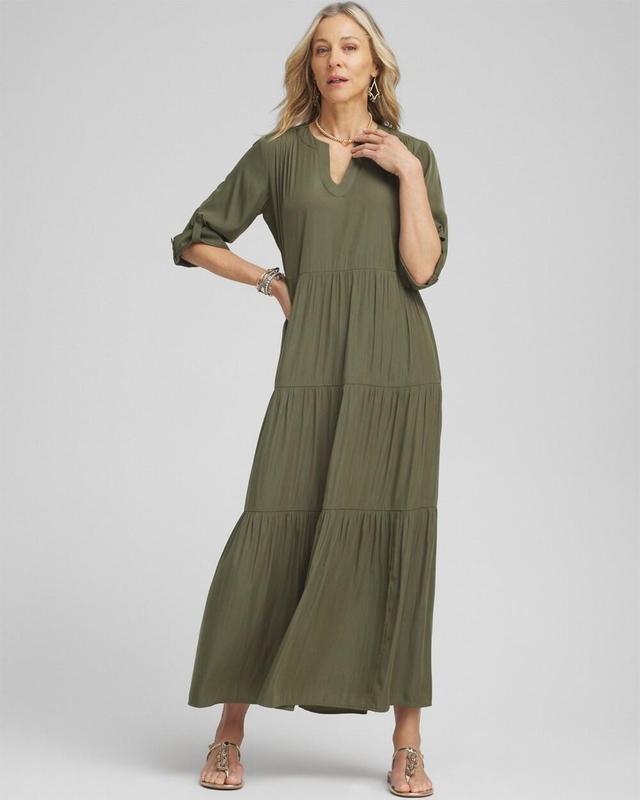 Women's Tiered A-line Maxi Dress Product Image