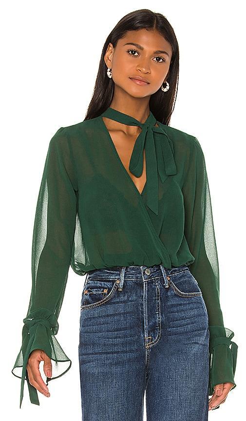 x REVOLVE Joli Tie Cuff Blouse Product Image