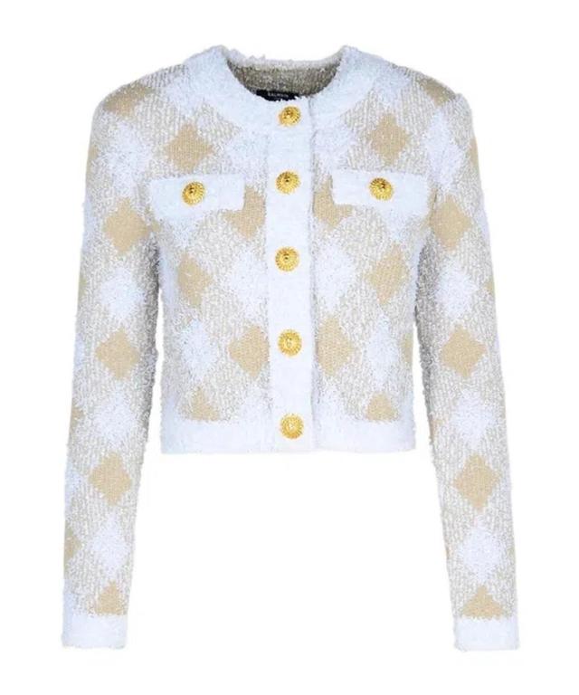 BALMAIN Long-sleeved Casual Jacket In Beige Product Image