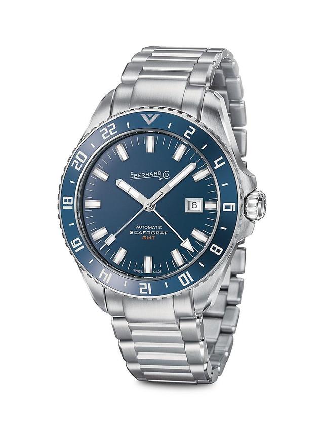 Mens Scafograf GMT Stainless Steel Bracelet Watch Product Image