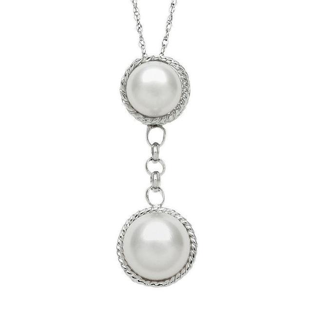 Sterling Silver Freshwater Cultured Pearl Drop Pendant, Womens White Product Image