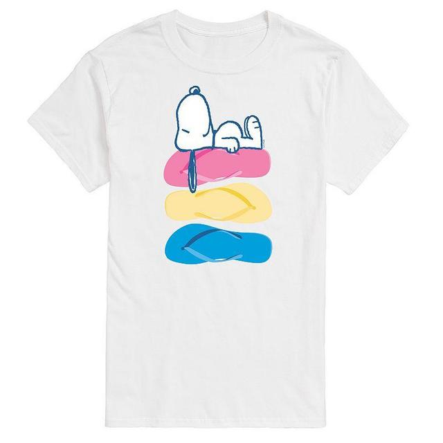 Big & Tall Peanuts Snoopy Laying On Flip Flops Graphic Tee, Mens Product Image