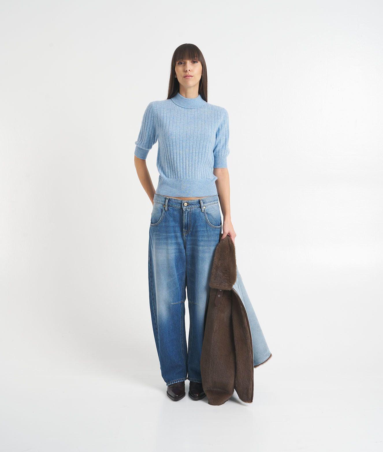 Curved jeans 'Aida Crop' Product Image