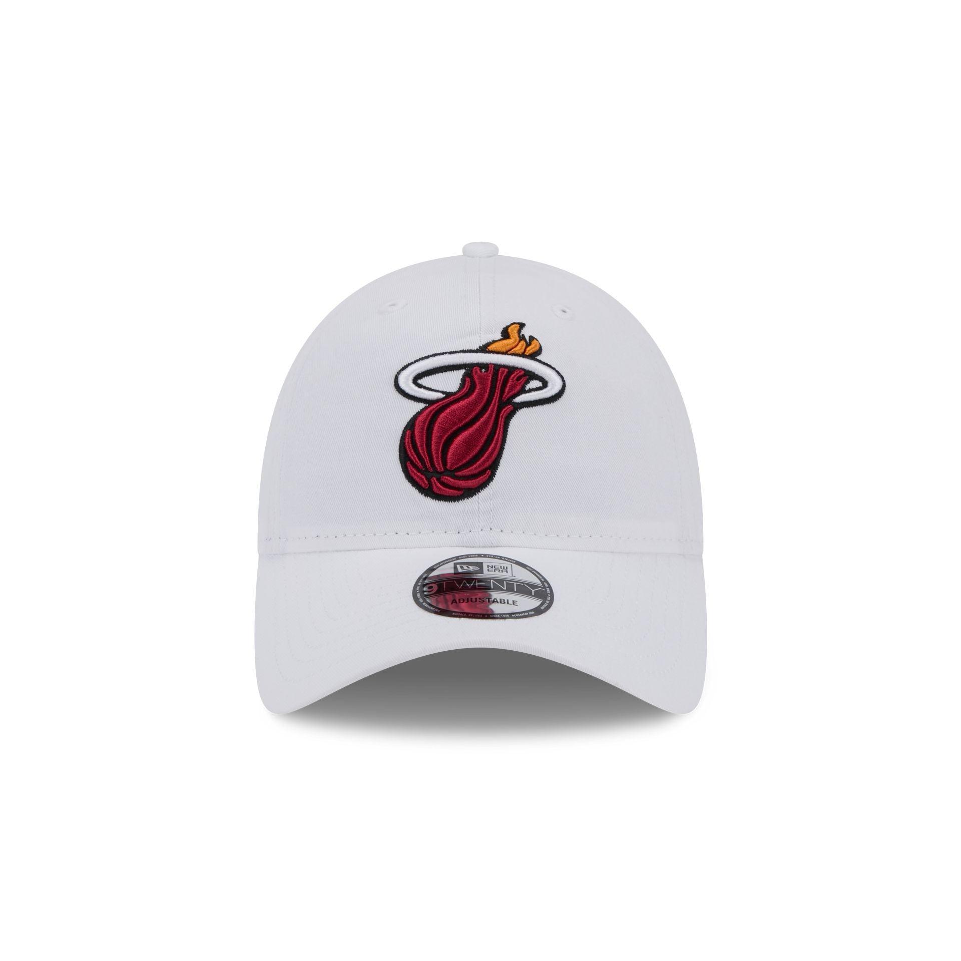 Miami Heat White 9TWENTY Adjustable Hat Male Product Image