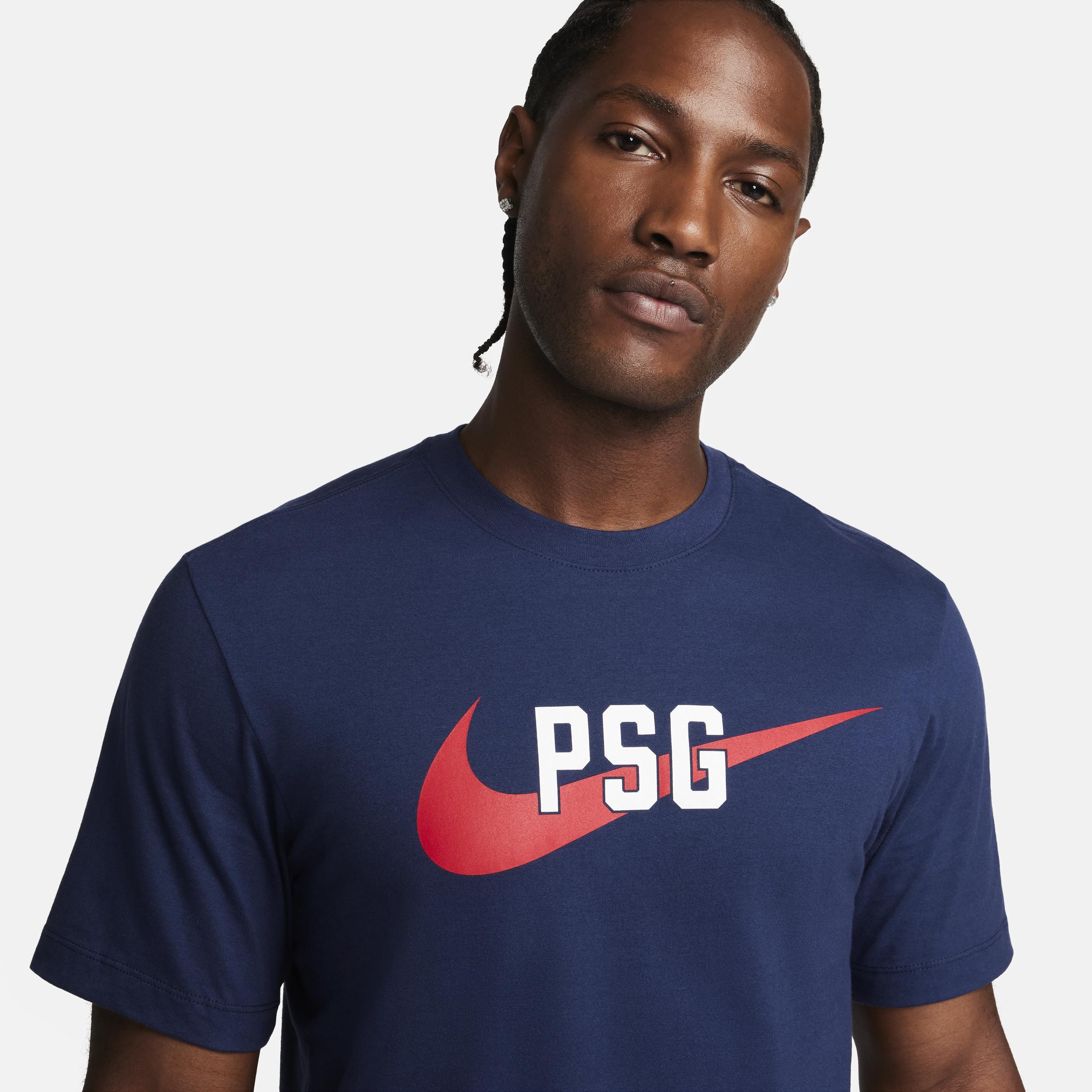 Mens Nike Navy Paris Saint-Germain Swoosh T-Shirt Psg Blue Product Image