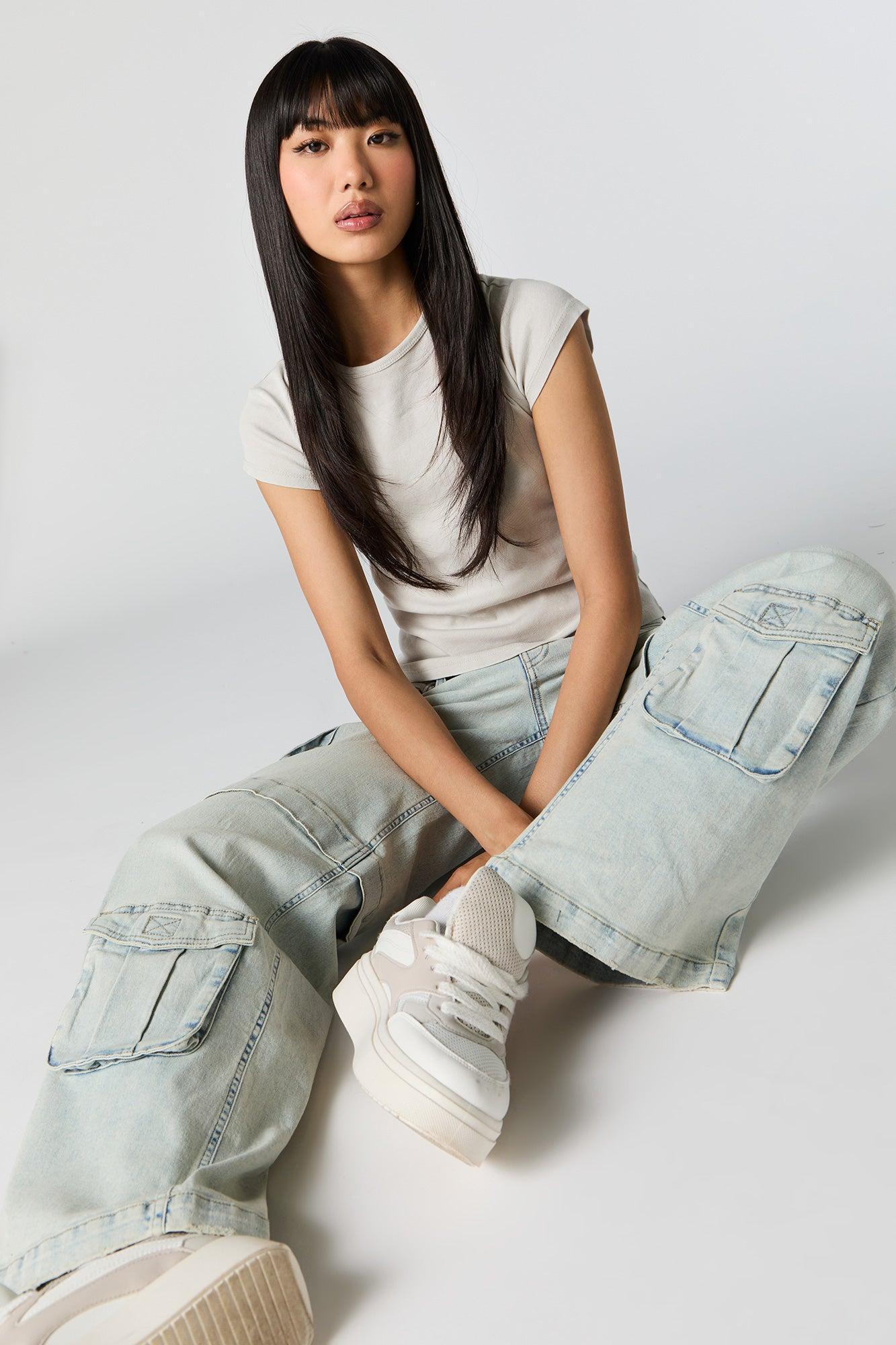 Wide Leg Cargo Jean Female Product Image