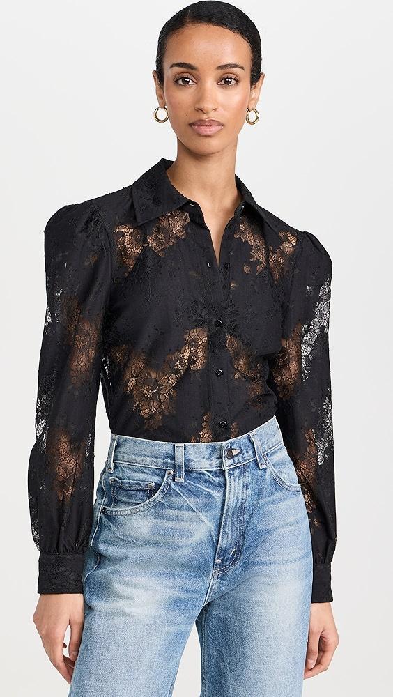 L'AGENCE Jenica Lace Blouse | Shopbop Product Image