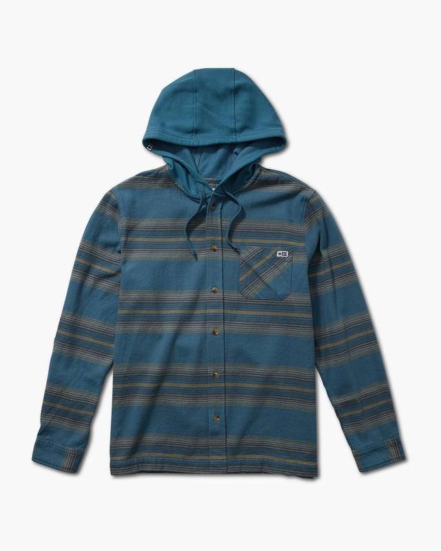 Outback Hooded Flannel - Steel Blue Male Product Image