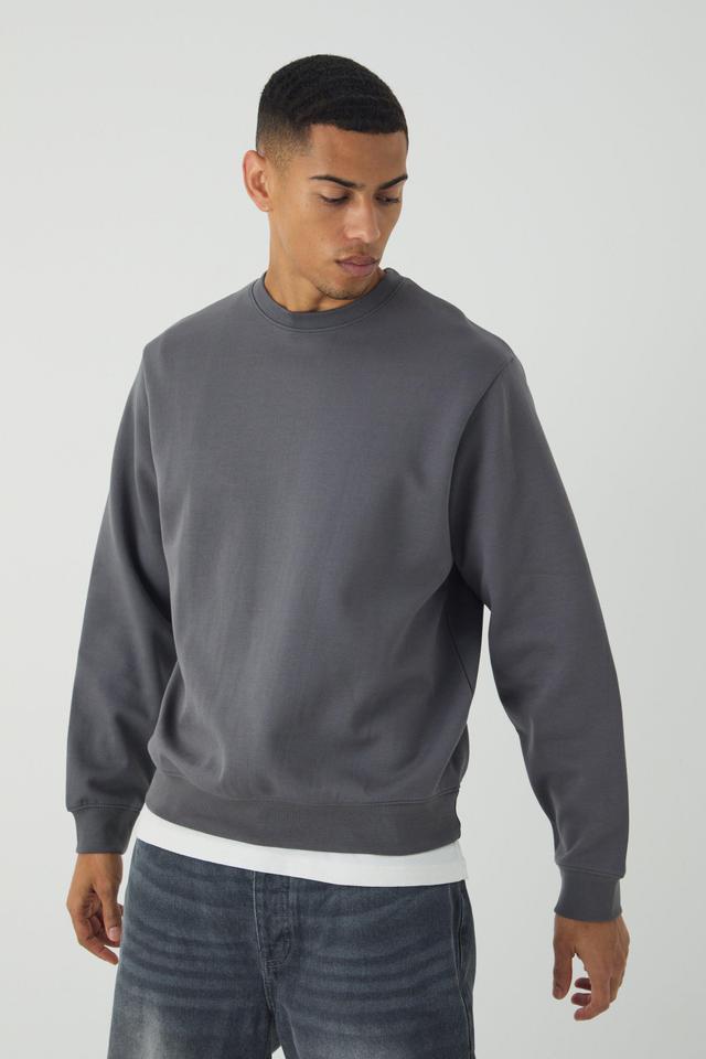 Heavyweight Interlock Sweatshirt | boohooMAN USA Product Image