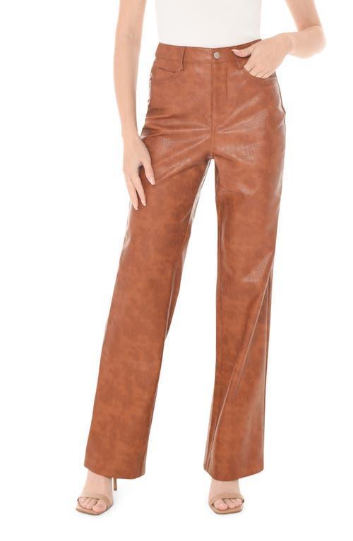 Wayf Lenny Faux Leather Straight Pants Product Image