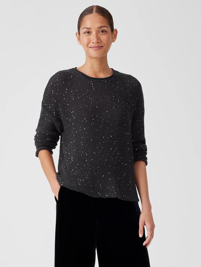 Merino Sequin Crew Neck Top Product Image