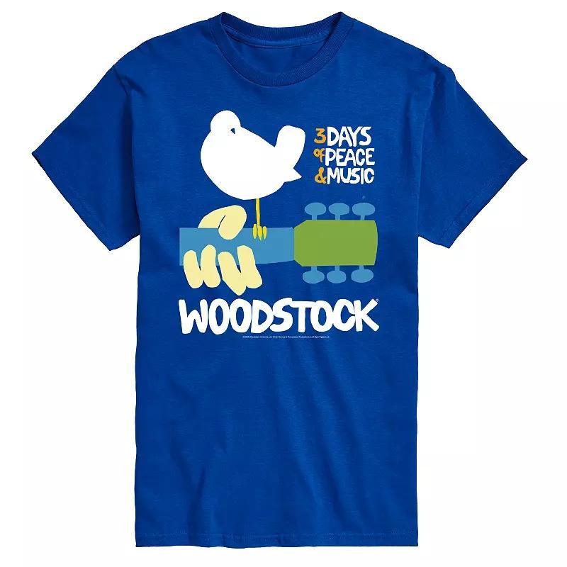 Mens Woodstock Poster Graphic Tee Med Blue Product Image