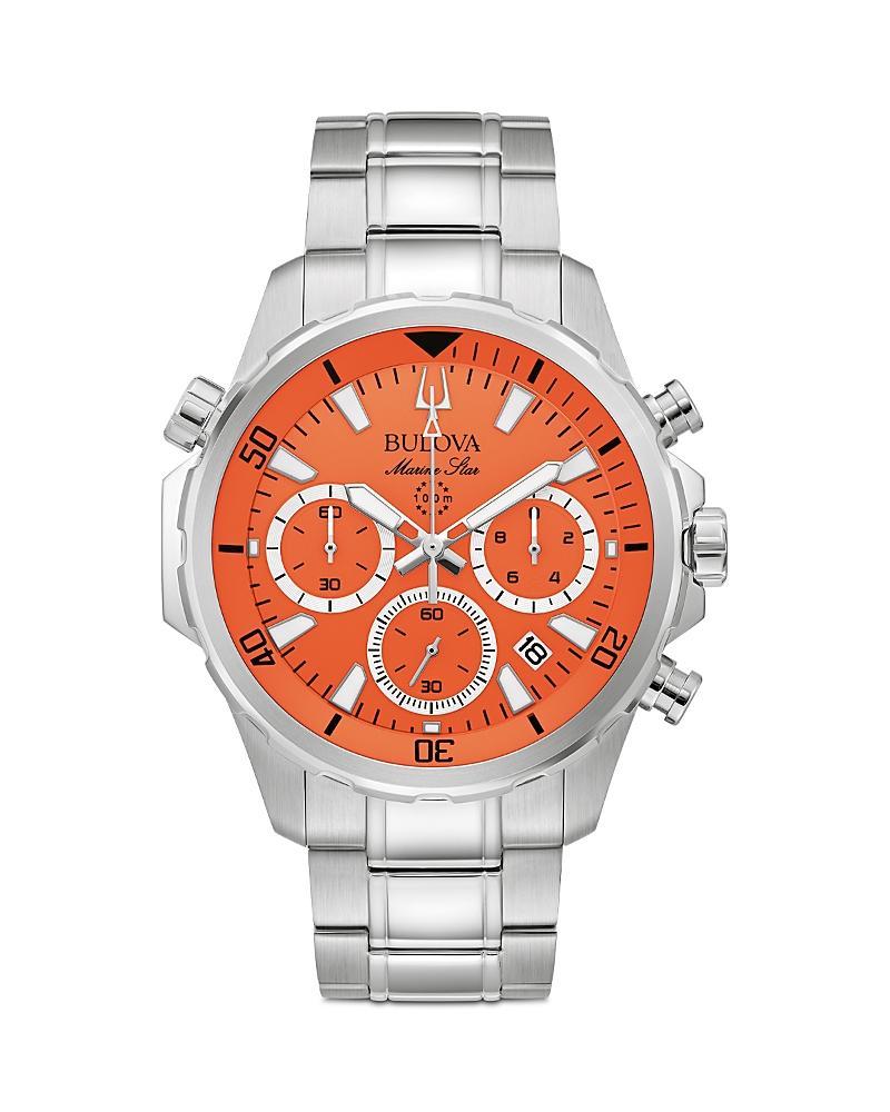 Bulova Mens Chronograph Marine Star Stainless Steel Bracelet Watch 44mm Product Image