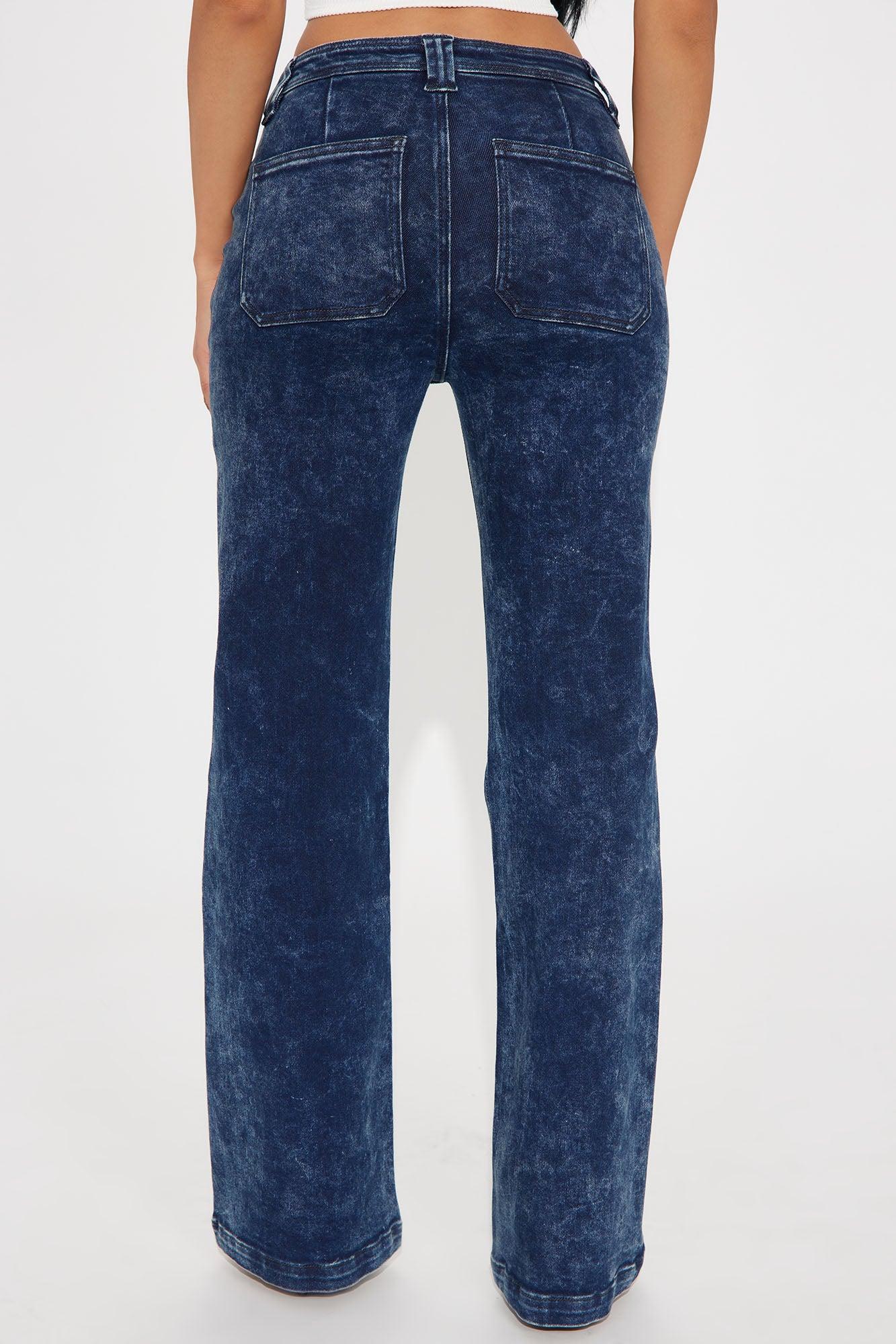 She's So Extra Stretch Flare Jeans - Dark Wash Product Image