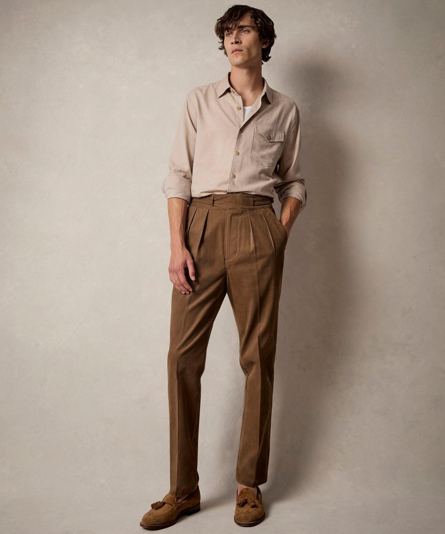 Italian Brushed Cotton Gurkha Trouser Product Image