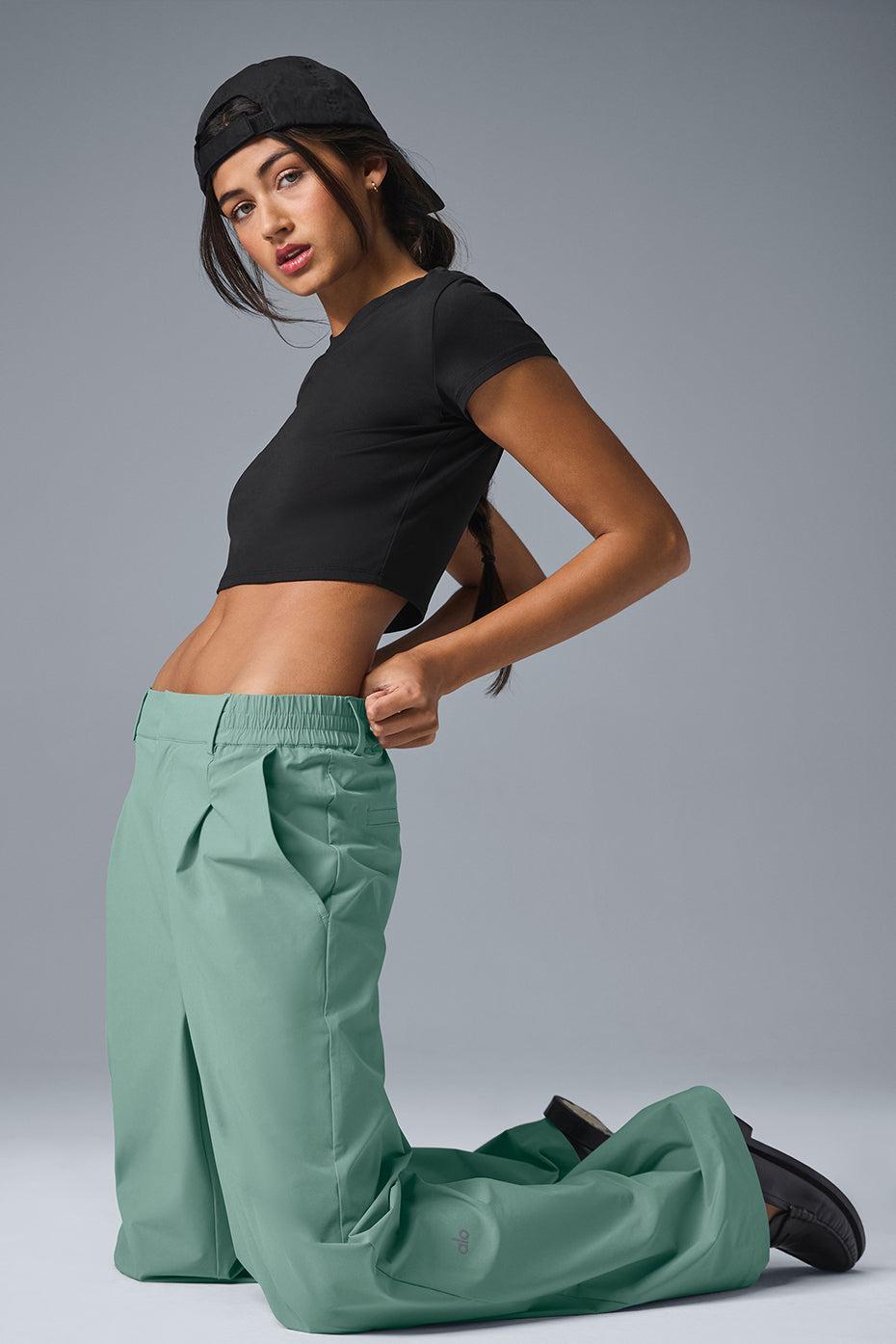 High-Waist Pursuit Trouser (Regular) - Botanical Green Female Product Image