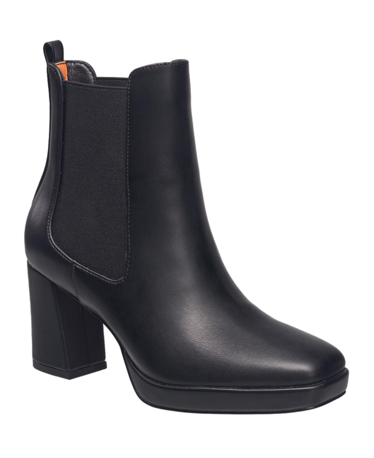 French Connection Womens Penny Chelsea Block Heel Boots Product Image