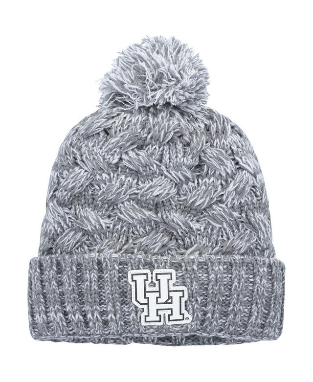 Womens Top of the World Heather Gray Houston Cougars Arctic Cuffed Knit Hat with Pom Product Image