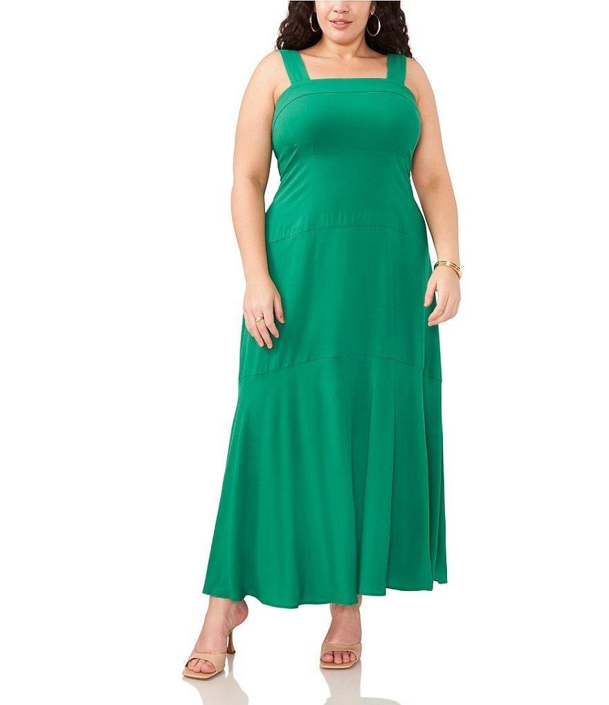 Vince Camuto Plus Size Square Neck Sleeveless Empire Waist Maxi Dress Product Image