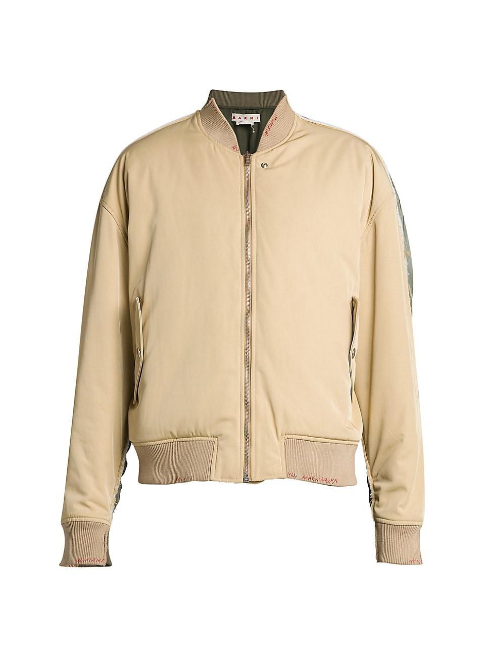 Mens Contrast Split Bomber Jacket Product Image