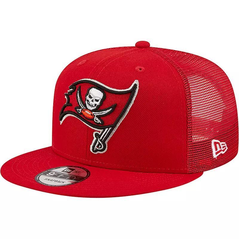 Mens New Era Red Tampa Bay Buccaneers Team Classic Trucker 9Fifty Snapback Hat Product Image