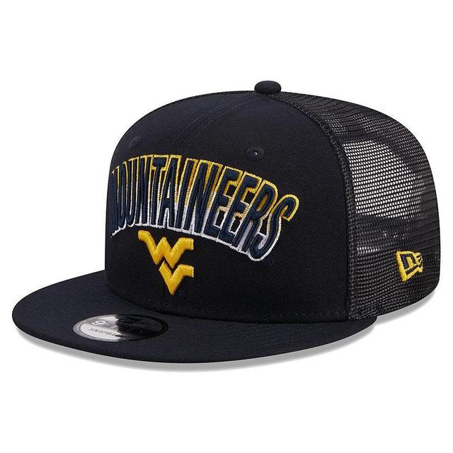 Mens New Era Navy West Virginia Mountaineers Grade Trucker 9FIFTY Snapback Hat Product Image